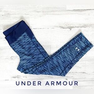 Under Armour Blue Geometric Print Capri Leggings‎ Size Small